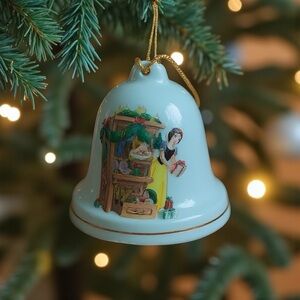 Disney Snow White Holiday Bell Ornament - #023 Light Blue and Yellow